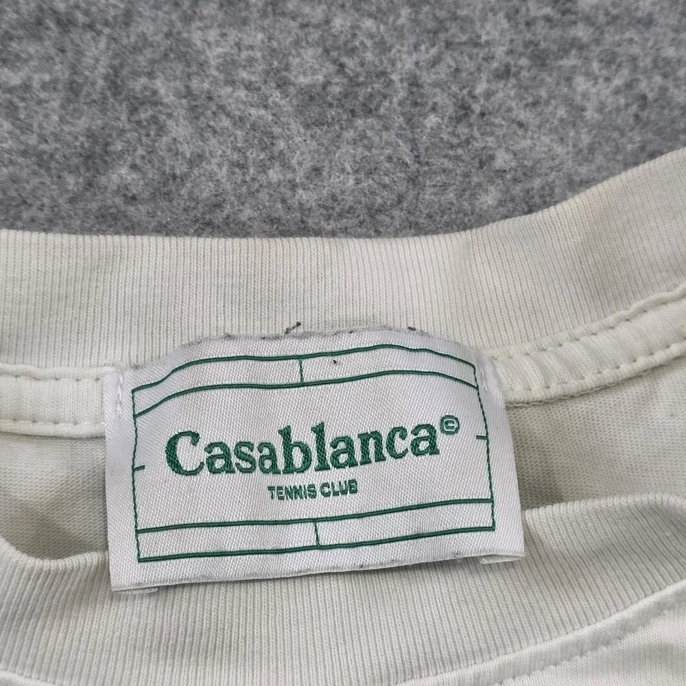 Casablanca Tennis Club T Shirt Mens XL White Casa Blanca Tennis Graphic Tee